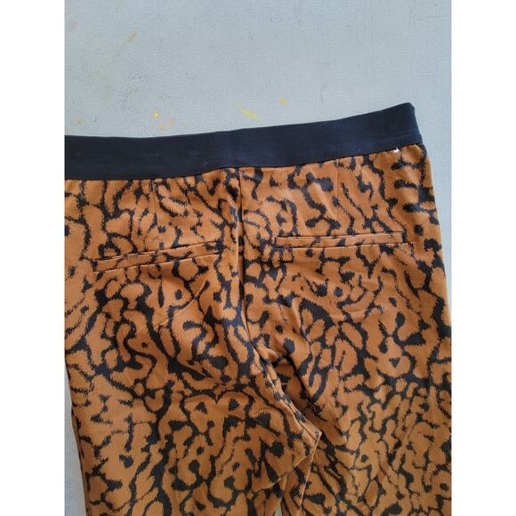 H&M Leopard Animal Print Pull-On Ankle Dress Pant Trouser Slacks Mob Wife Size 4 - Picture 4 of 4